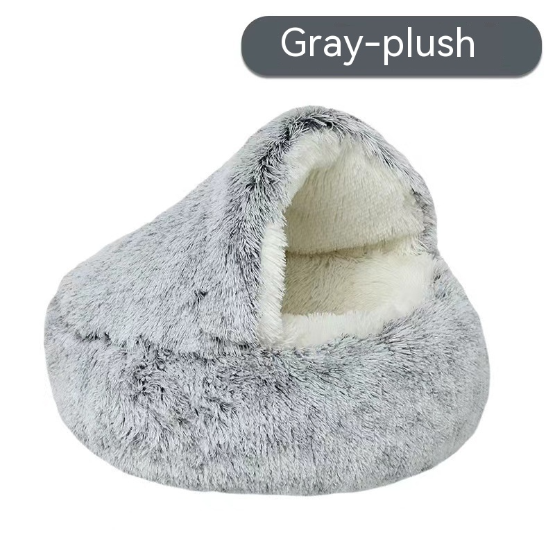 KittyFrenzy | Semi-Closed Cat Bed Nest — Cozy Shell Bed for Cats & Small Dogs