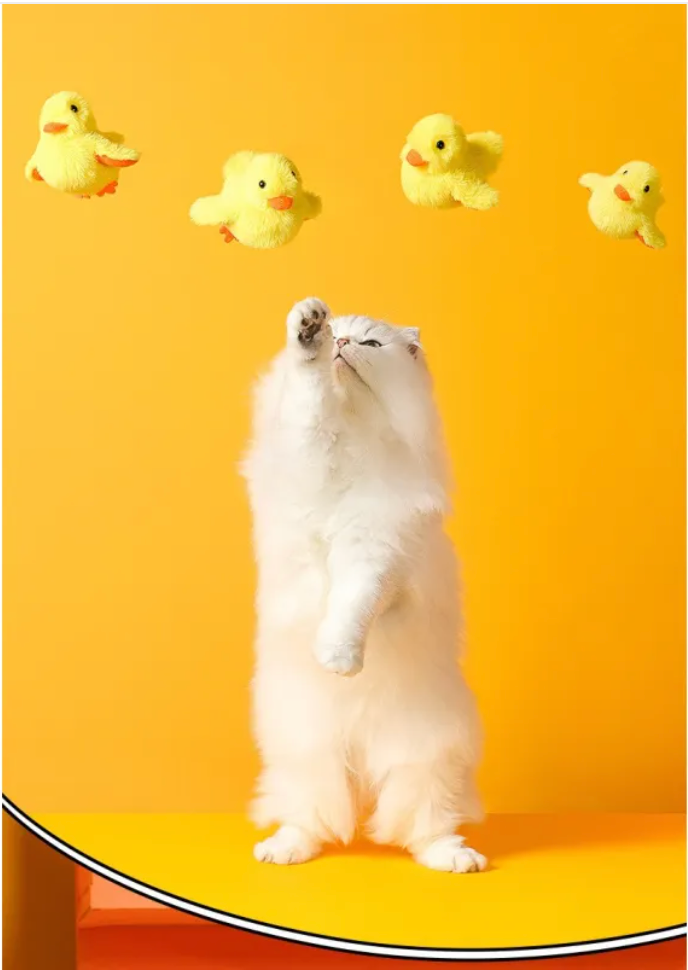 KittyFrenzy | Automatic Electric Duck Cat Toy — Motion, Sound & Catnip Included