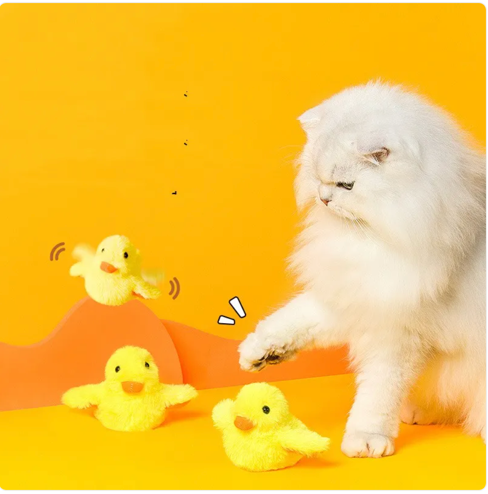 KittyFrenzy | Automatic Electric Duck Cat Toy — Motion, Sound & Catnip Included