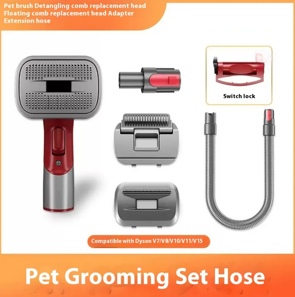 KittyFrenzy pet grooming shaver kit with hair suction comb