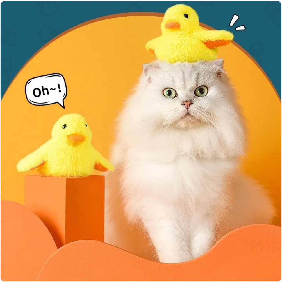 KittyFrenzy | Automatic Electric Duck Cat Toy — Motion, Sound & Catnip Included