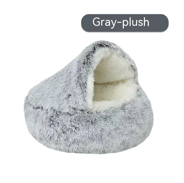 KittyFrenzy | Semi-Closed Cat Bed Nest — Cozy Shell Bed for Cats & Small Dogs