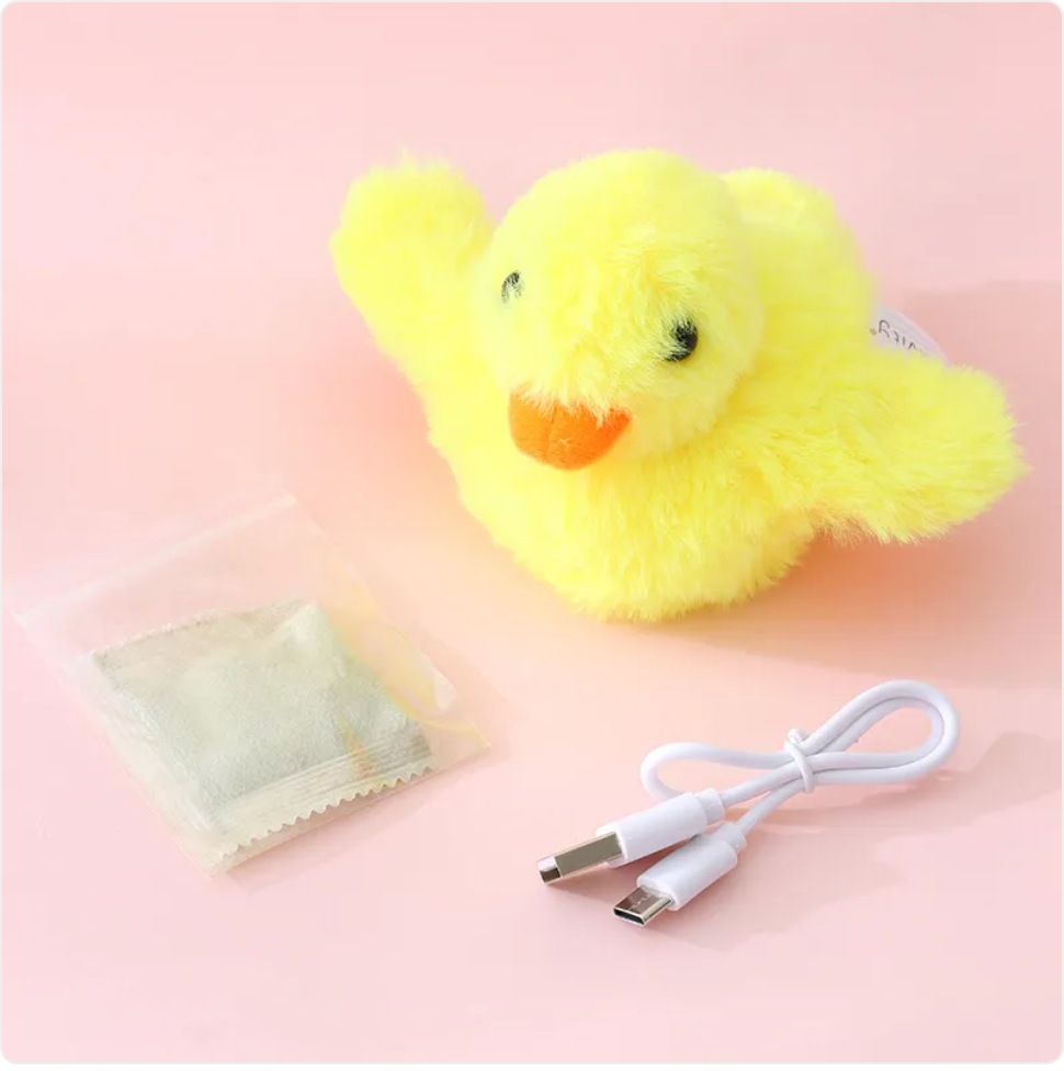 KittyFrenzy electric duck cat toy with motion, sound, and catnip