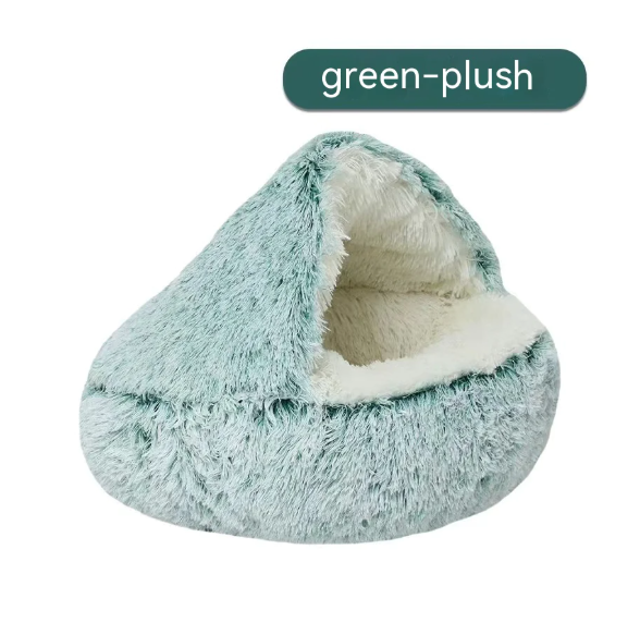 KittyFrenzy | Semi-Closed Cat Bed Nest — Cozy Shell Bed for Cats & Small Dogs