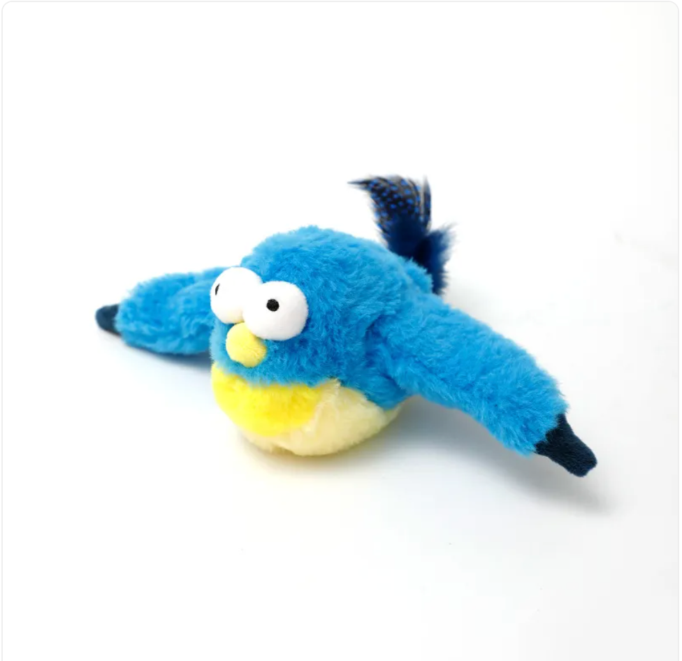 KittyFrenzy | Interactive Plush Cat Toy — Sound & Motion Jumping Fish, Bird & More