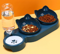 KittyFrenzy automatic cat feeder bowl with scheduled food and water dispenser