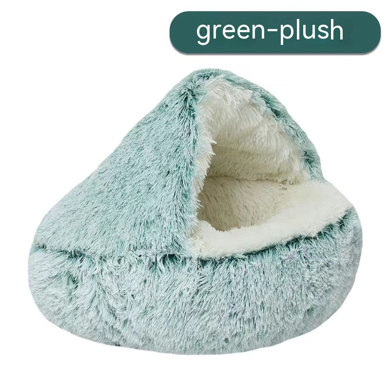 KittyFrenzy | Semi-Closed Cat Bed Nest — Cozy Shell Bed for Cats & Small Dogs