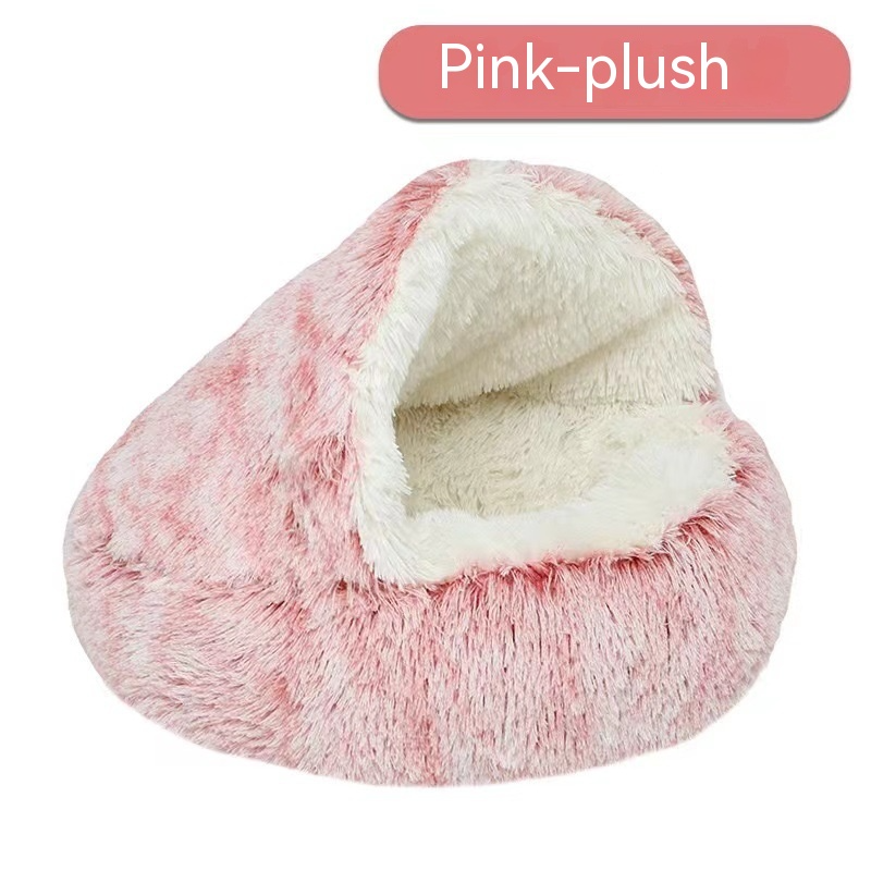 KittyFrenzy semi-closed shell-shaped cat bed nest