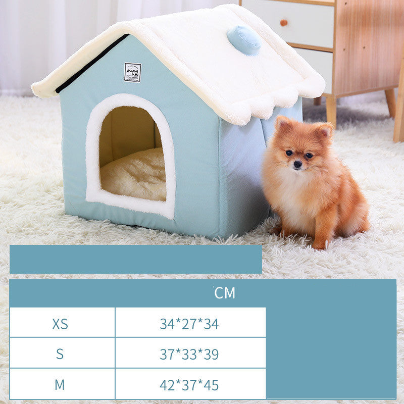 KittyFrenzy | Warm Closed Pet House — Cozy Indoor Kennel for Cats & Small Dogs
