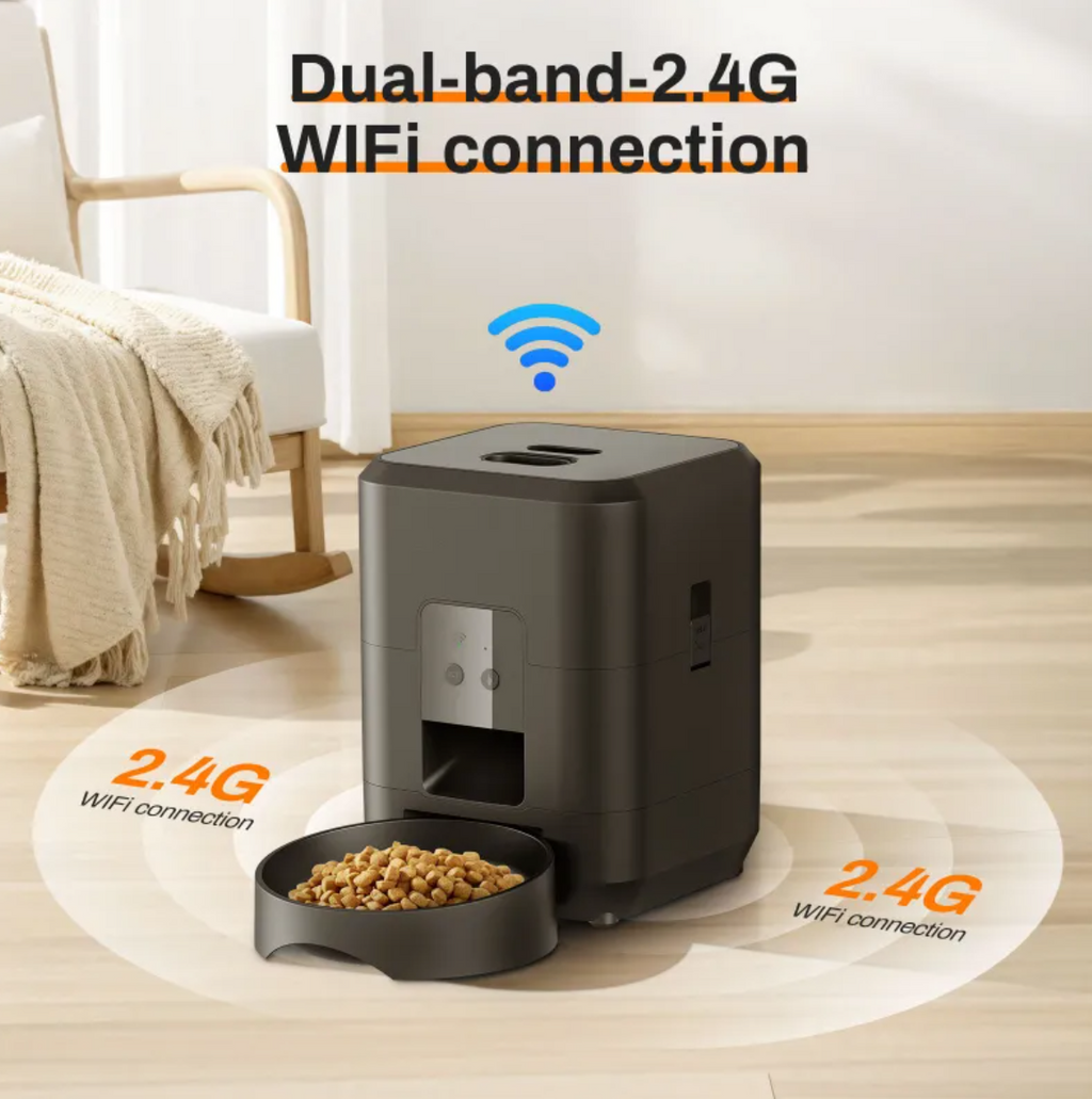 KittyFrenzy | Automatic Pet Feeder — WiFi & Timed Feeding for Cats & Dogs