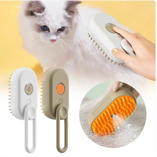 KittyFrenzy | Cat Steam Brush — Spa Grooming at Home