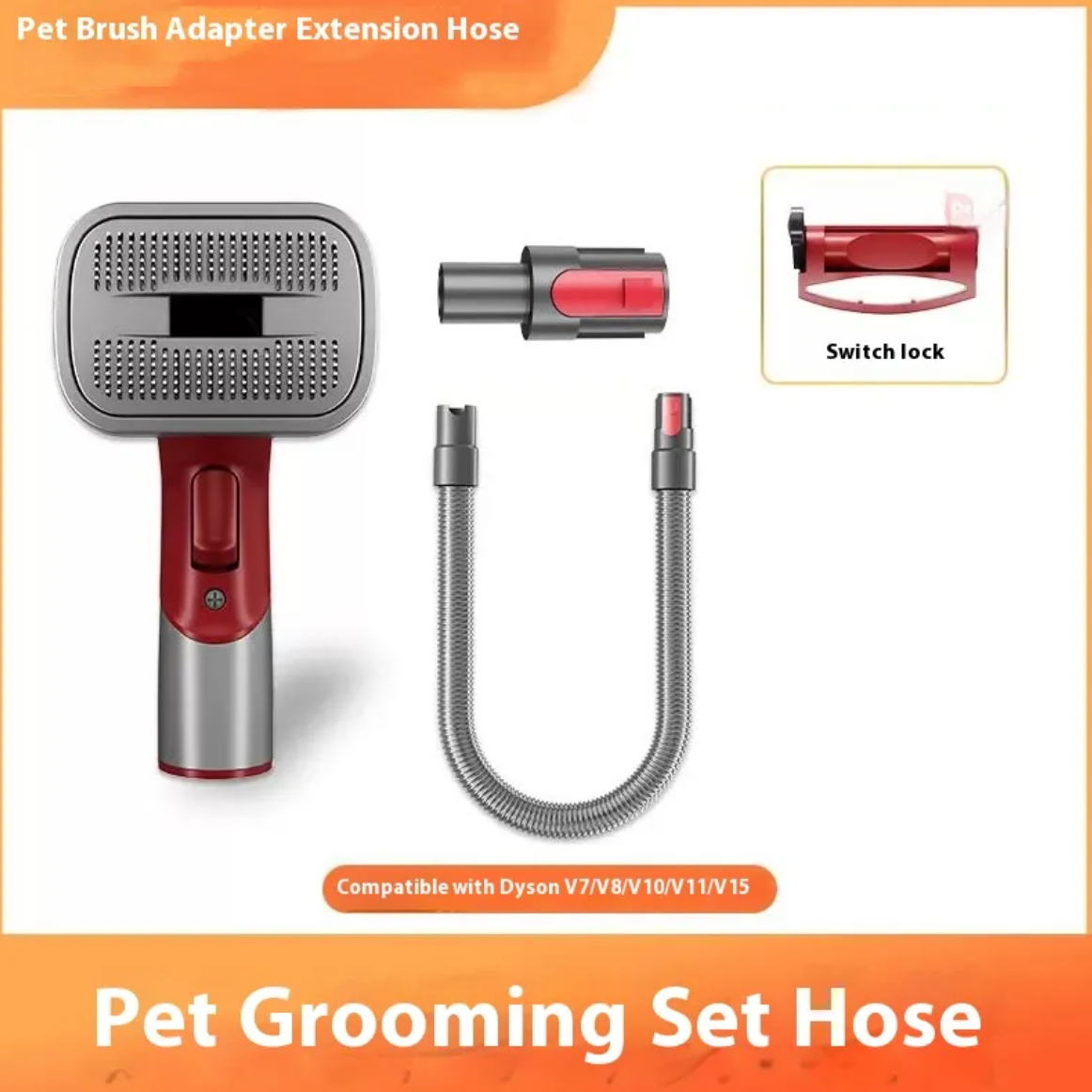 KittyFrenzy | Pet Grooming Shaver Kit — Hair Suction Comb Set for Cats & Dogs